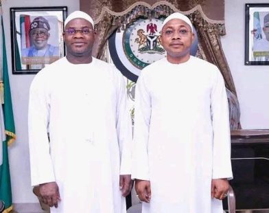 Former Kogi State Governor, Alhaji Yahaya Adoza Bello and Governor of Kogi State, Alhaji Ahmed Usman Ododo