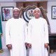 Former Kogi State Governor, Alhaji Yahaya Adoza Bello and Governor of Kogi State, Alhaji Ahmed Usman Ododo