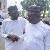 Kogi State Commissioner for Solid Minerals and Natural Resources, Engr. Abubakar Bashir Gegu (L) and Senator Representing Kogi West Senatorial District, Sunday Steve Karimi