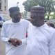 Kogi State Commissioner for Solid Minerals and Natural Resources, Engr. Abubakar Bashir Gegu (L) and Senator Representing Kogi West Senatorial District, Sunday Steve Karimi