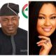 Kogi State Chairman of the Peoples Democratic Party (PDP), Hon. Muhammed Sanni Gambo and Kogi West Senator, Natasha Akpoti-Uduaghan