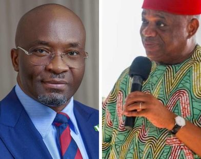 Deputy Speaker of the House of Representatives, Benjamin Kalu and Former Abia State governor, Orji Uzor Kalu