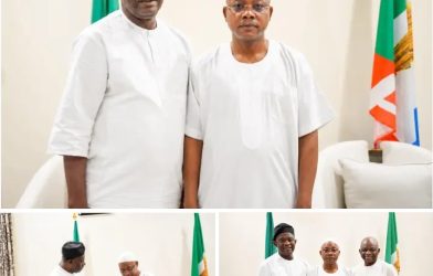 Kogi West Senator, Sunday Steve Karimi and Kogi State Governor, Ahmed Usman Ododo