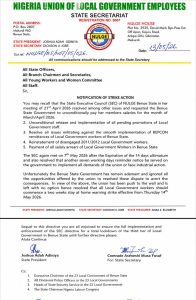 Read more about the article Despite Increased Allocations After Subsidy Removal, Benue LG Workers Begin Indefinite Strike Over Unpaid Salaries