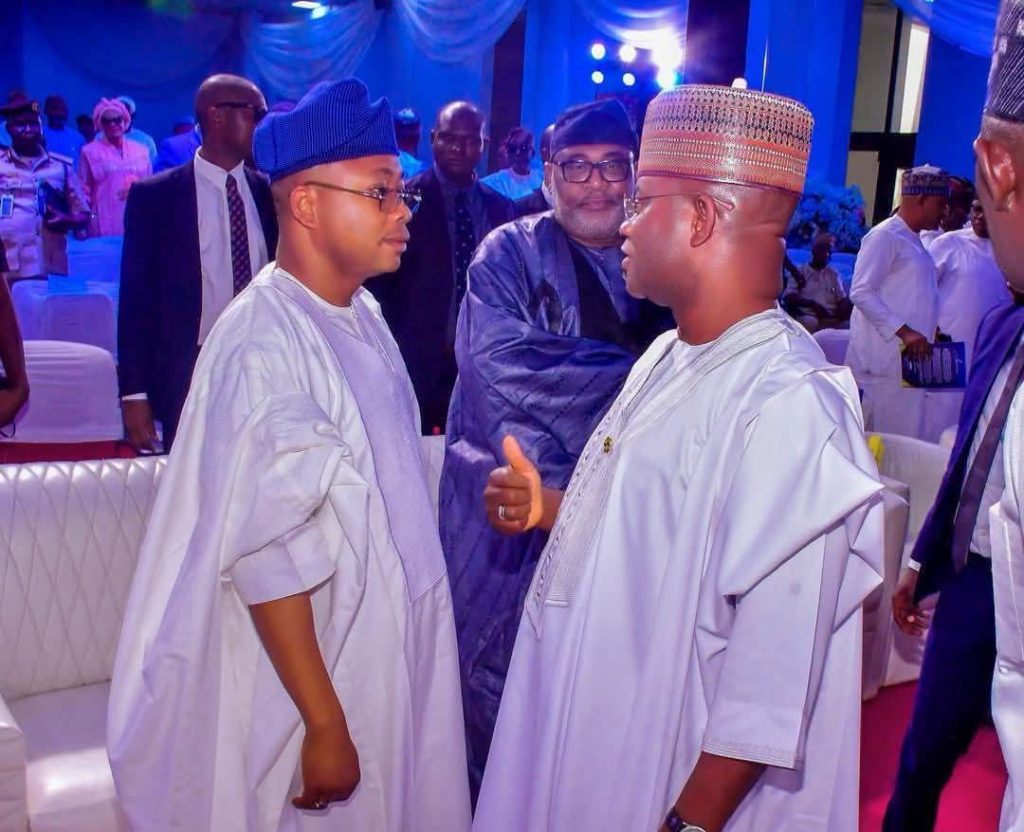 Governor Ahmed Usman Ododo and Former Governor of Kogi State, Yahaya Adoza Bello