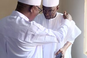 Former Speaker of the Nasarawa State House of Assembly and Chairman of the Governing Council of Federal Polytechnic Damaturu, Yobe State, Rt. Hon. Ibrahim Balarabe Abdullahi and Senator Ahmed Aliyu Wadada