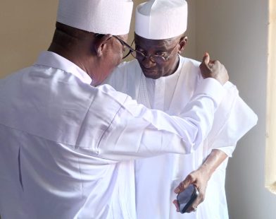 Former Speaker of the Nasarawa State House of Assembly and Chairman of the Governing Council of Federal Polytechnic Damaturu, Yobe State, Rt. Hon. Ibrahim Balarabe Abdullahi and Senator Ahmed Aliyu Wadada
