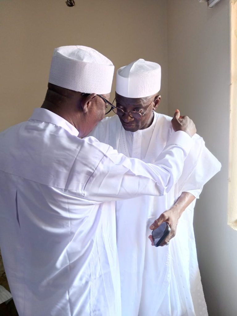 Former Speaker of the Nasarawa State House of Assembly and Chairman of the Governing Council of Federal Polytechnic Damaturu, Yobe State, Rt. Hon. Ibrahim Balarabe Abdullahi and Senator Ahmed Aliyu Wadada