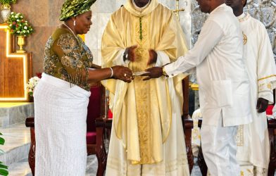 Onyesom, Wife Receive Distinguished Benefactor Award at St. Theresa Catholic Church Dedication