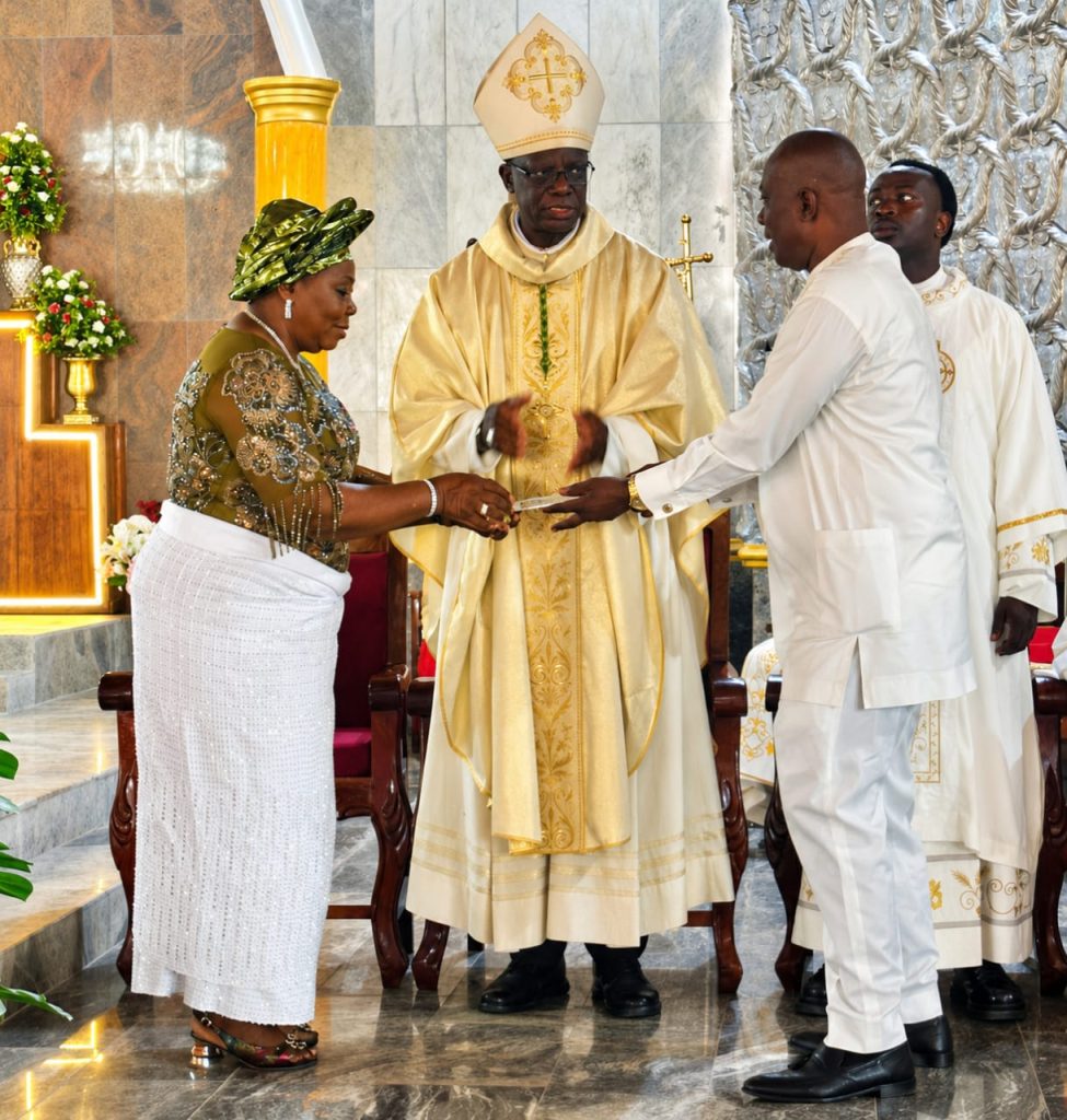 Onyesom, Wife Receive Distinguished Benefactor Award at St. Theresa Catholic Church Dedication