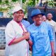 Benue State Governor Hyacinth Alia, SGF George Akume and PDP governorship candidate Chief Michael Aondoakaa as political tensions rise ahead of the 2027 governorship election.