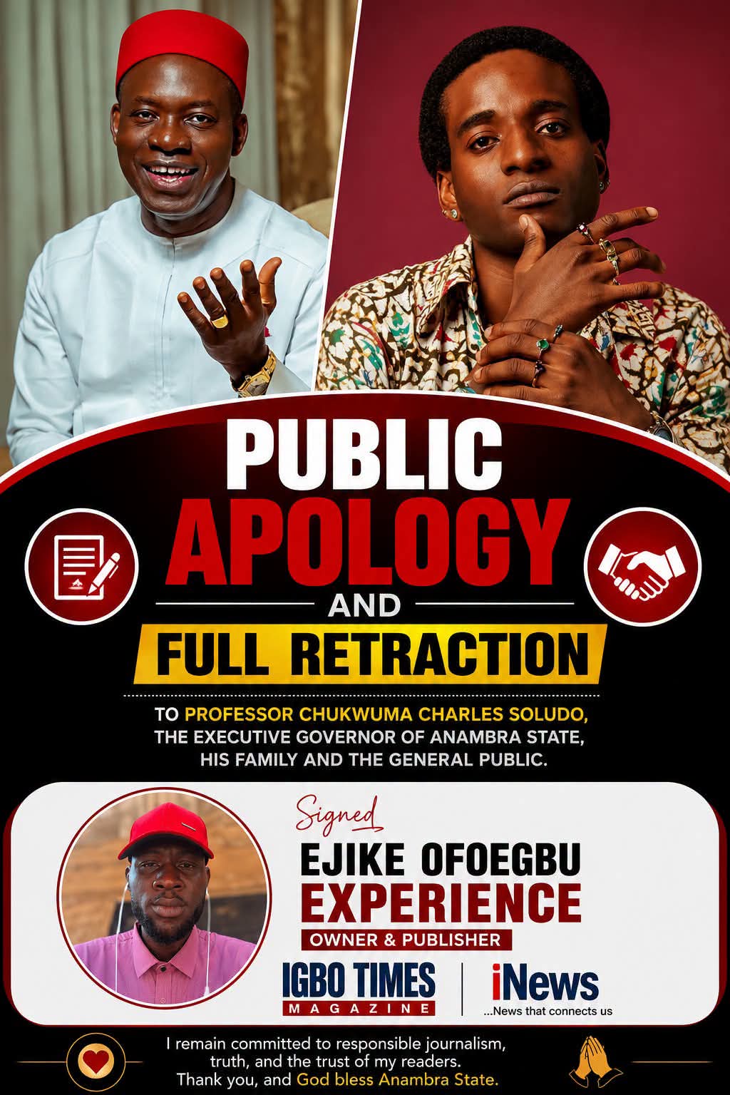 Ejike Ofoegbu: When public apology and retraction are not enough