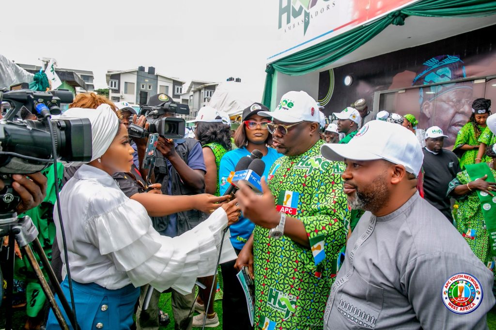Renewed Hope Ambassadors officials during the commissioning of the Lagos State Secretariat and swearing-in ceremony