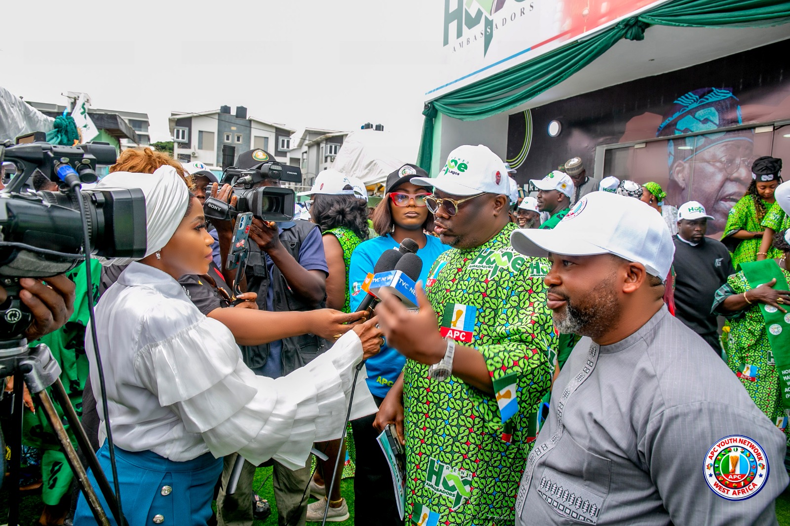 Renewed Hope Ambassadors officials during the commissioning of the Lagos State Secretariat and swearing-in ceremony