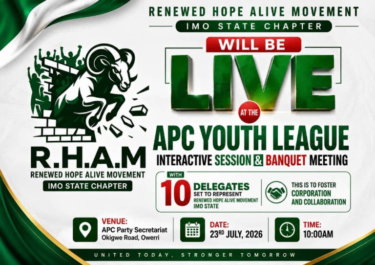 RHAM Imo State delegates preparing for the APC Youth League Interactive Session and Banquet Meeting in Owerri.