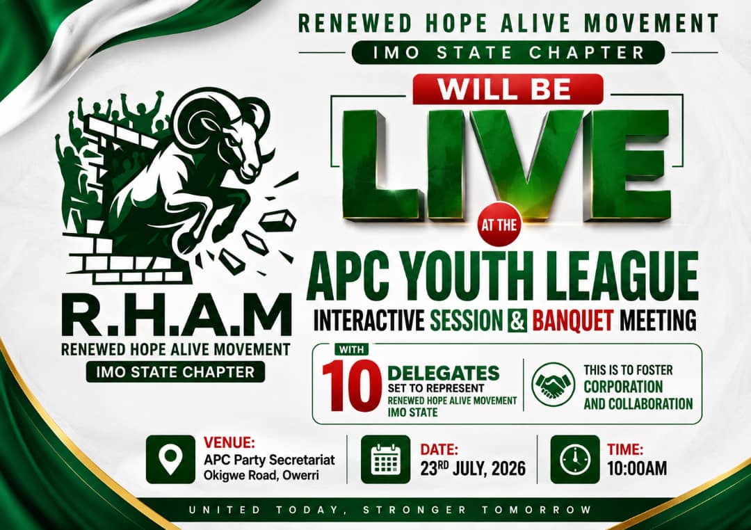 RHAM Imo State delegates preparing for the APC Youth League Interactive Session and Banquet Meeting in Owerri.