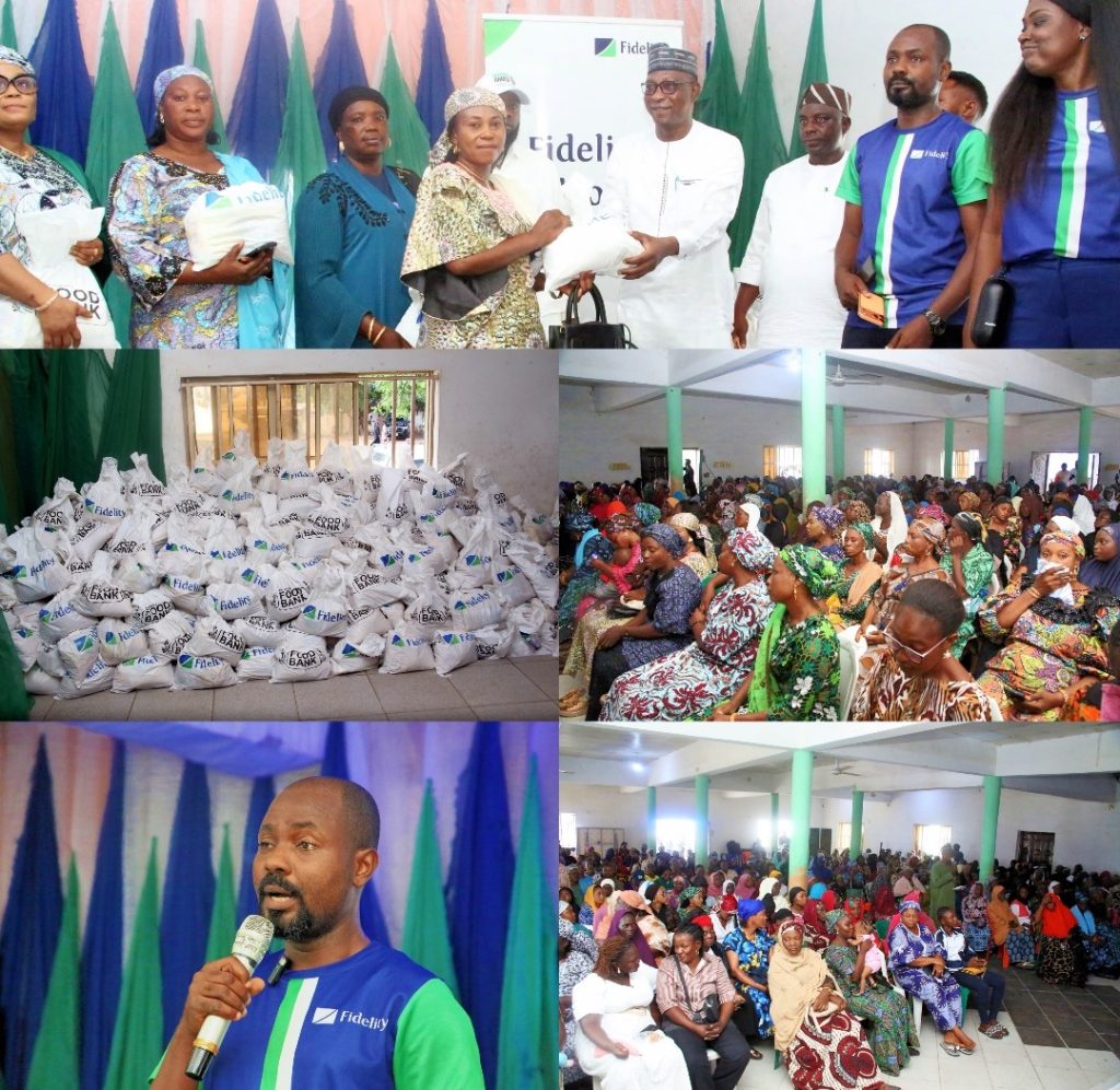 Fidelity Bank distributing food items in Lokoja