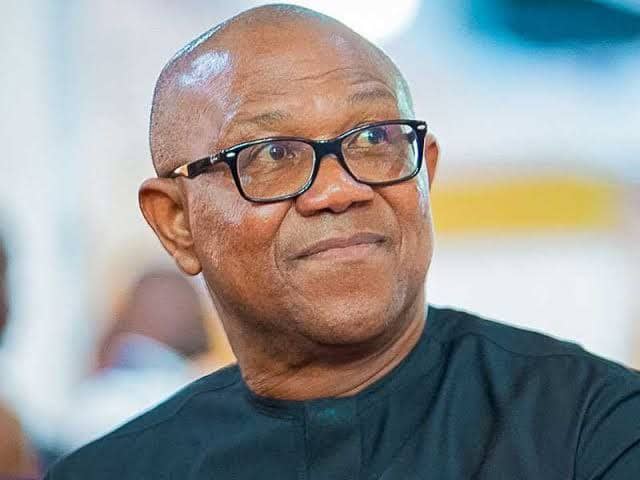 Peter Obi speaking during a television interview ahead of Nigeria's 2027 presidential election.