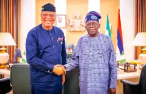Akwa Ibom State Governor Umo Eno and President Bola Ahmed Tinubu 