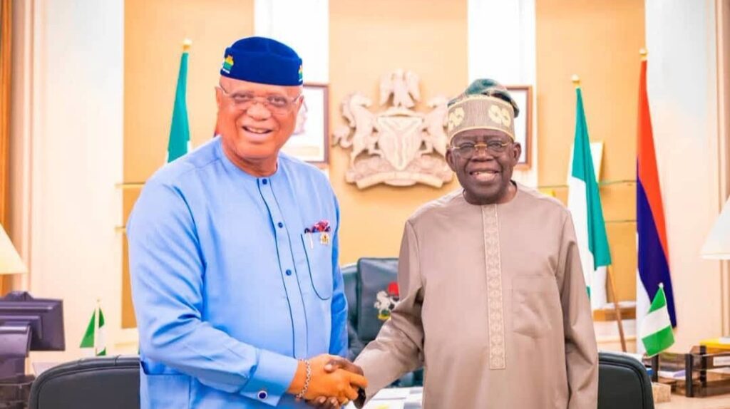Akwa Ibom State Governor, Pastor Umo Eno and President Bola AhmedTinubu