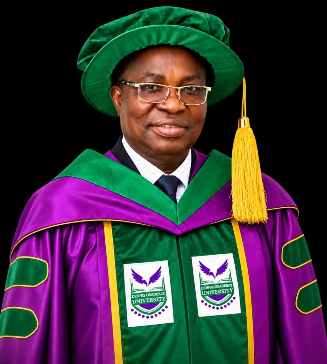 Professor Samuel Ovuete Aghalino, Vice Chancellor of Dennis Osadebay University, Asaba