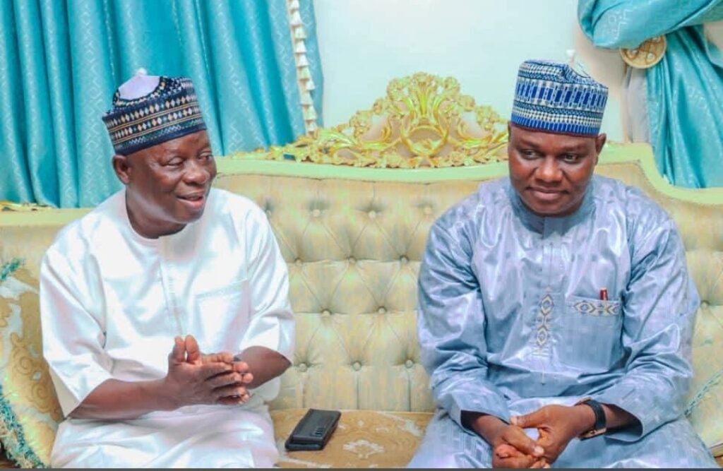 Former Speaker Rt. Hon. Ibrahim Balarabe Abdullahi and Speaker Danladi Jatau
