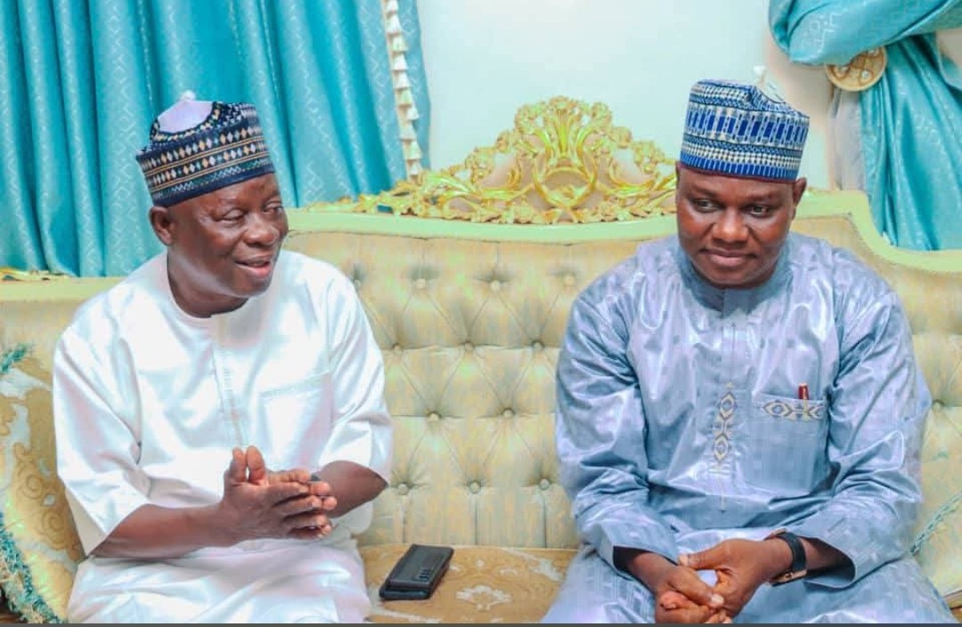 Former Speaker Rt. Hon. Ibrahim Balarabe Abdullahi and Speaker Danladi Jatau
