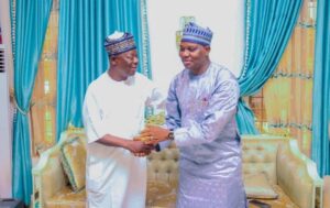 Former Speaker Rt. Hon. Ibrahim Balarabe Abdullahi and Speaker Danladi Jatau 