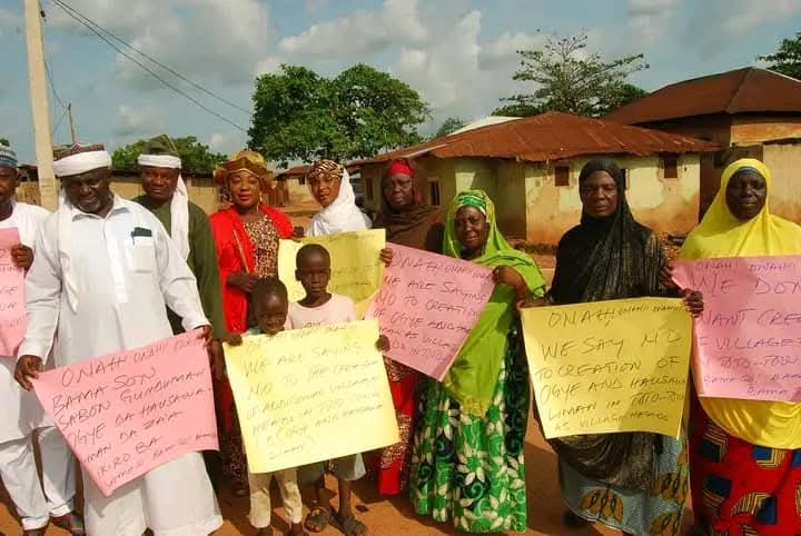 The Egbura people protesting over rumoured creation of Hausawa Liman Chiefdom