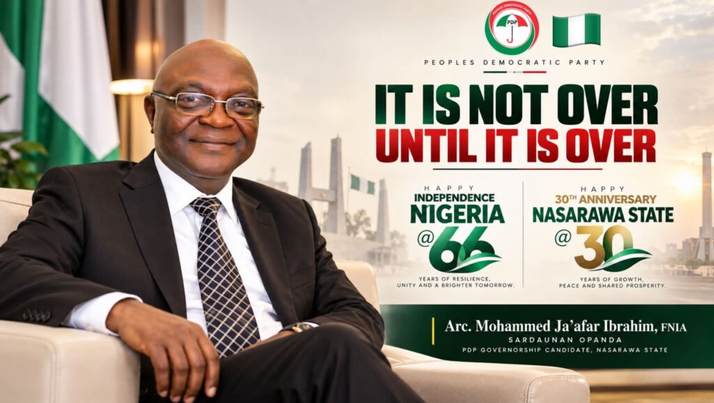 Peoples Democratic Party (PDP) governorship candidate in Nasarawa State, Arc. Mohammed Jafar Ibrahim