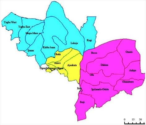 Map of Kogi State