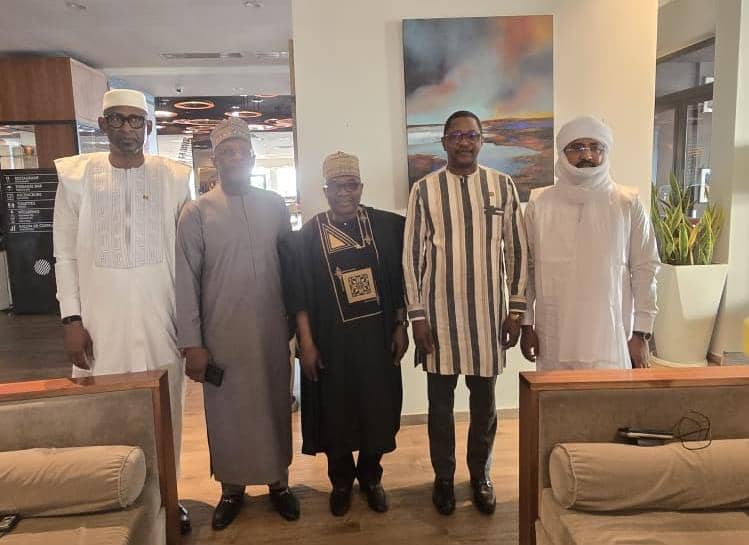 Nigeria’s Minister of State for Foreign Affairs, Ambassador Sola Enikanolaiye, leads Nigeria’s delegation to ECOWAS-AES talks in Dakar, Senegal.